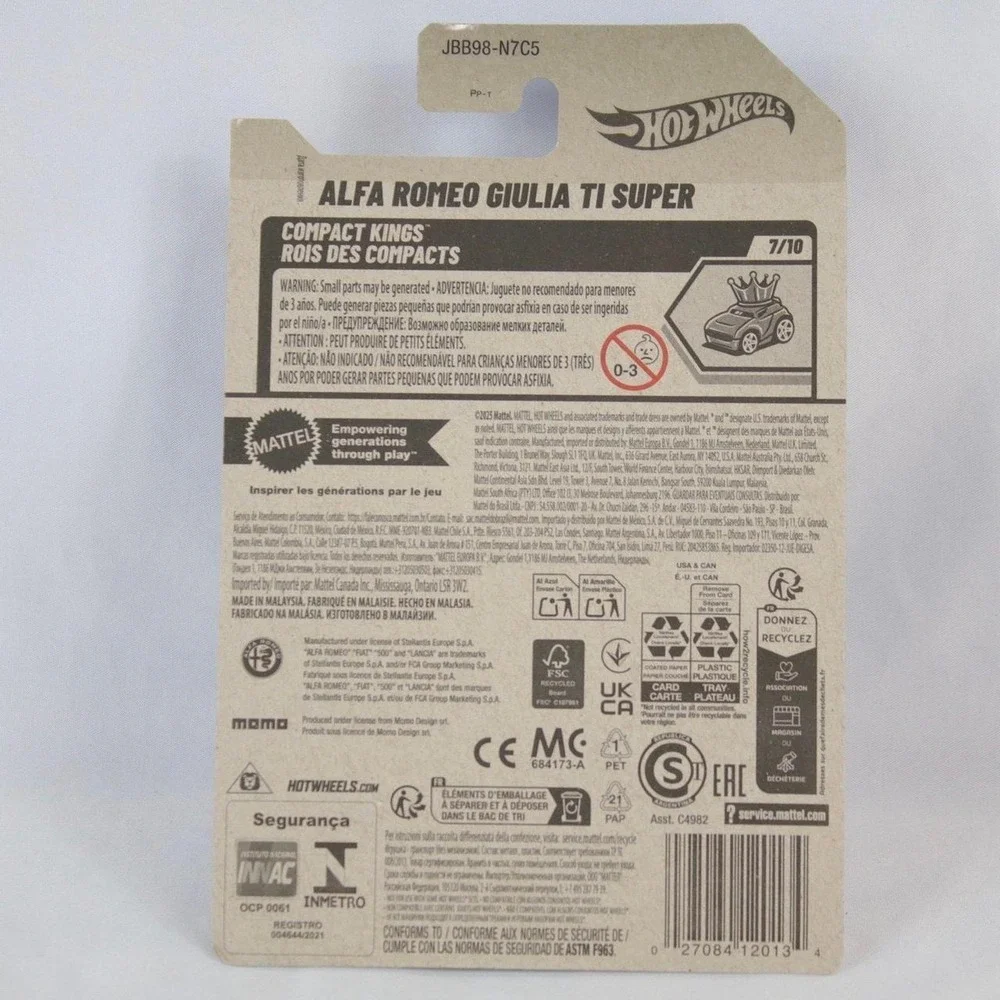 Hot Wheels White Alfa Romeo Giulia TI Super Toy Car - NEW